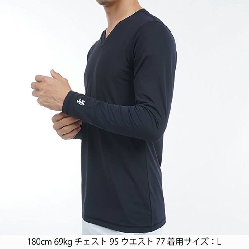 アドミラル ゴルフ Admiral GOLF メンズ メンズ 美ハダッチ　Vネックインナー ADMA542 詳細3