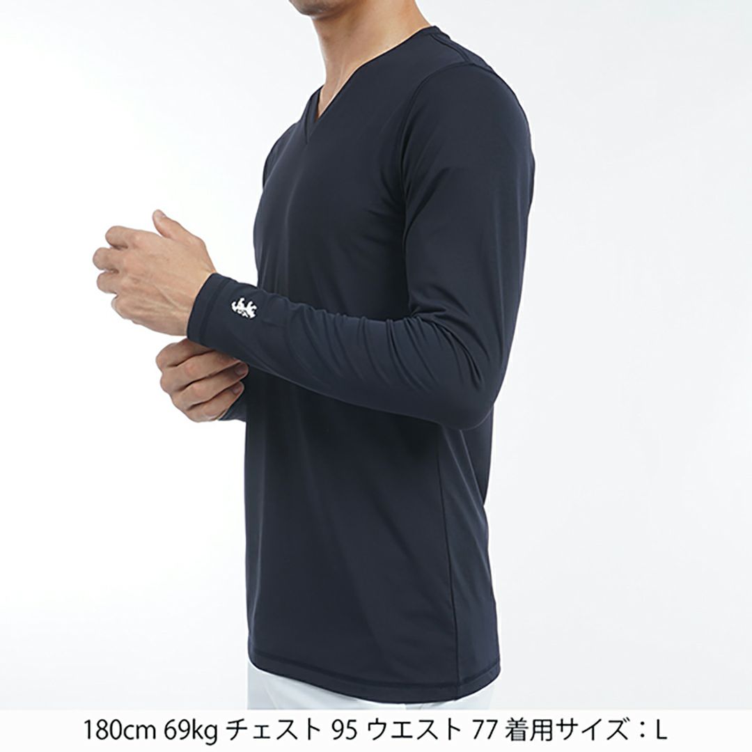 アドミラル ゴルフ Admiral GOLF メンズ メンズ 美ハダッチ　Vネックインナー ADMA542 詳細3