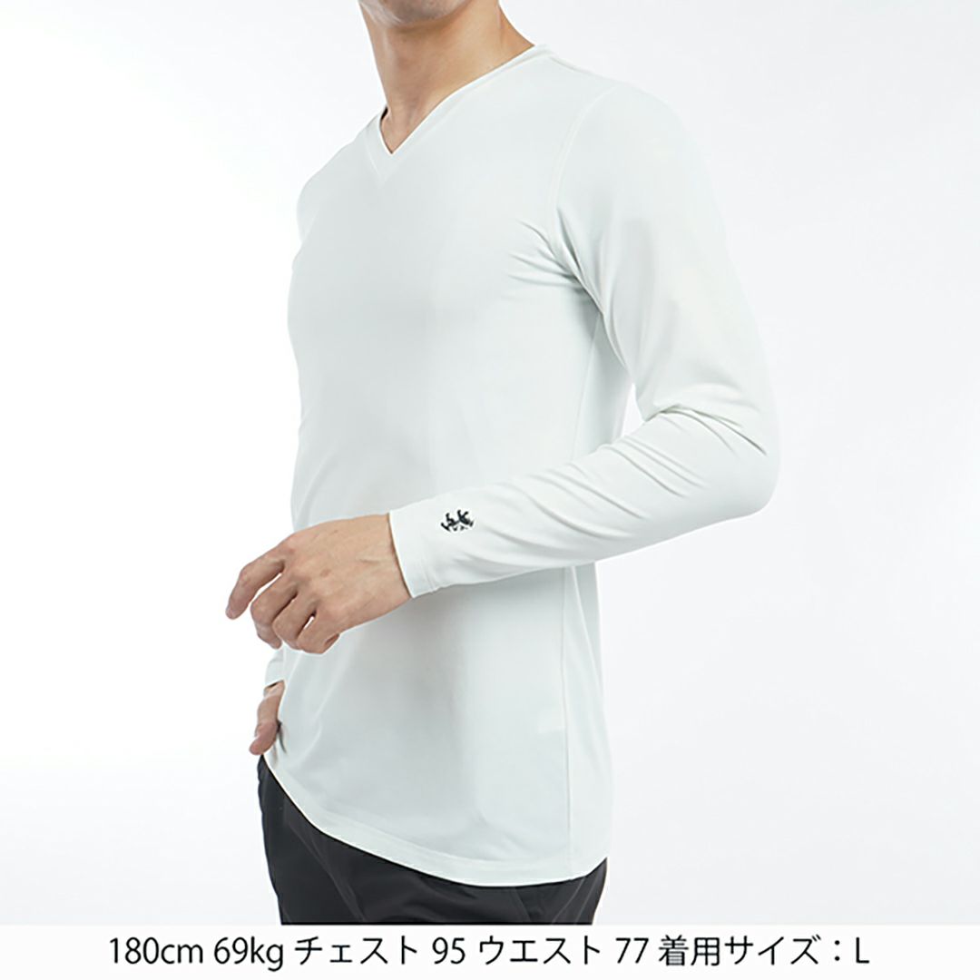 アドミラル ゴルフ Admiral GOLF メンズ メンズ 美ハダッチ　Vネックインナー ADMA542 詳細5
