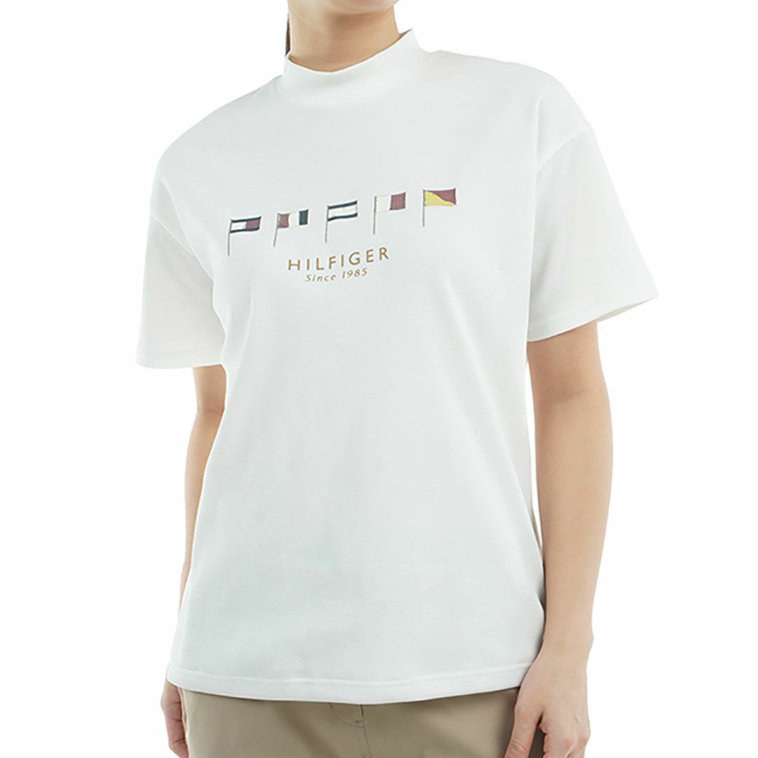 トミー ヒルフィガー ゴルフ Tommy Hilfiger Golf レディース レディース マルチフラッグ リラックス半袖モックネックシャツ THLA501 詳細2