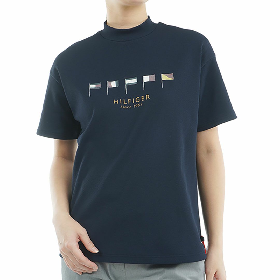 トミー ヒルフィガー ゴルフ Tommy Hilfiger Golf レディース レディース マルチフラッグ リラックス半袖モックネックシャツ THLA501 詳細3