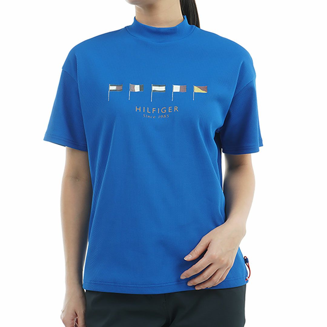 トミー ヒルフィガー ゴルフ Tommy Hilfiger Golf レディース レディース マルチフラッグ リラックス半袖モックネックシャツ THLA501 詳細4