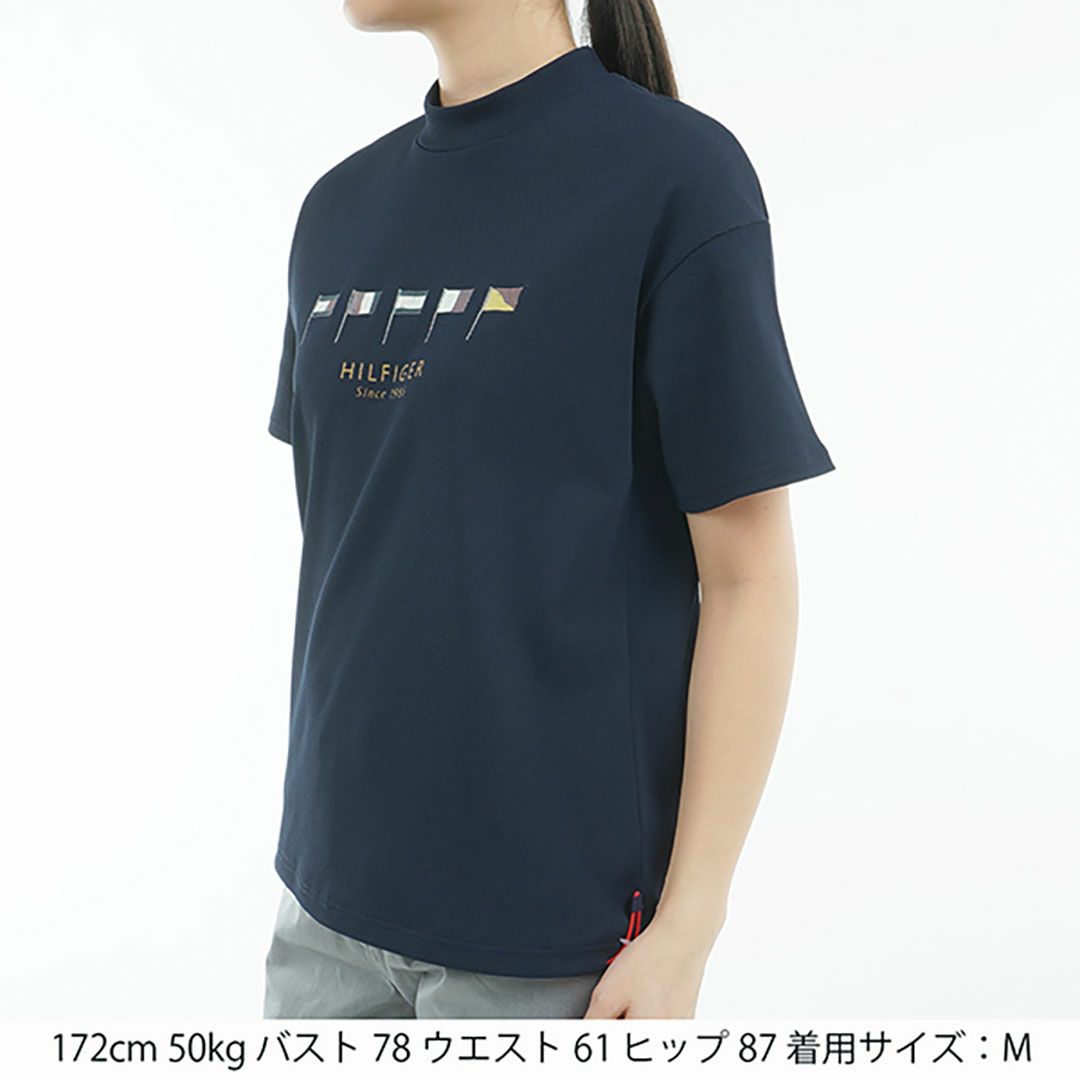 トミー ヒルフィガー ゴルフ Tommy Hilfiger Golf レディース レディース マルチフラッグ リラックス半袖モックネックシャツ THLA501 詳細16
