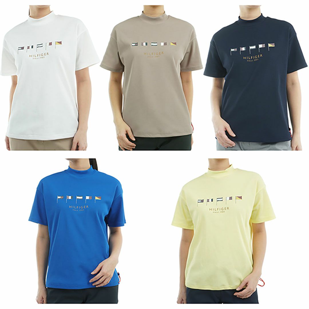 トミー ヒルフィガー ゴルフ Tommy Hilfiger Golf レディース レディース マルチフラッグ リラックス半袖モックネックシャツ THLA501 詳細22