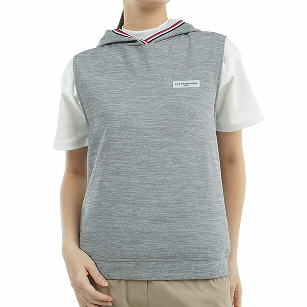 トミー ヒルフィガー ゴルフ Tommy Hilfiger Golf レディース レディース バックロゴ フーディーベスト THLA502 詳細2