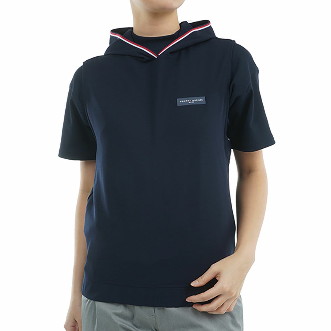 トミー ヒルフィガー ゴルフ Tommy Hilfiger Golf レディース レディース バックロゴ フーディーベスト THLA502 詳細3