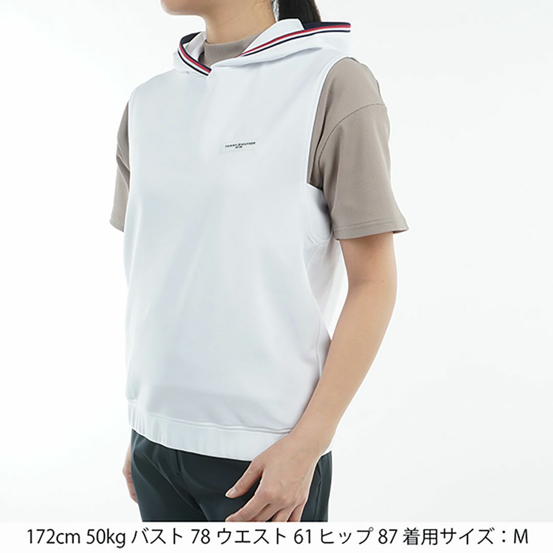 トミー ヒルフィガー ゴルフ Tommy Hilfiger Golf レディース レディース バックロゴ フーディーベスト THLA502 詳細4
