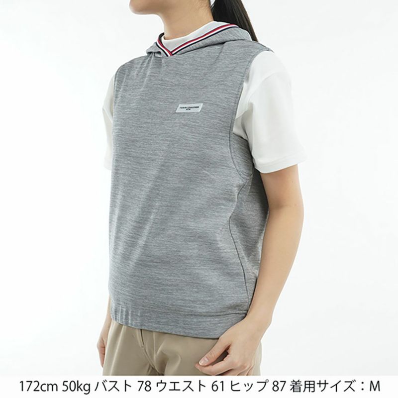 トミー ヒルフィガー ゴルフ Tommy Hilfiger Golf レディース レディース バックロゴ フーディーベスト THLA502 詳細12