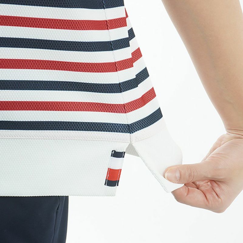 トミー ヒルフィガー ゴルフ Tommy Hilfiger Golf レディース レディース クレイジーボーダー フレンチスリーブシャツ THLA503 詳細8