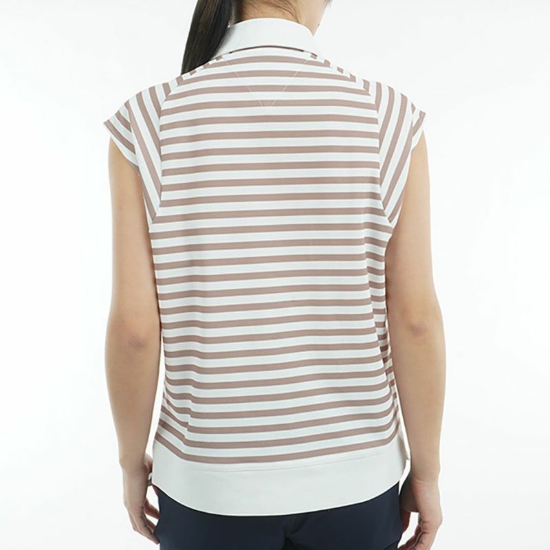 トミー ヒルフィガー ゴルフ Tommy Hilfiger Golf レディース レディース クレイジーボーダー フレンチスリーブシャツ THLA503 詳細14