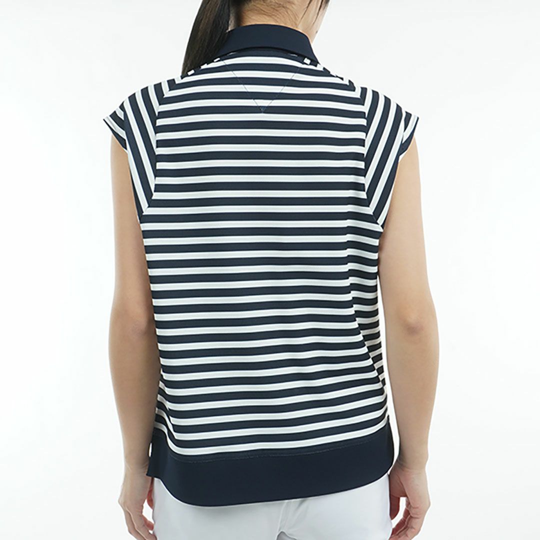 トミー ヒルフィガー ゴルフ Tommy Hilfiger Golf レディース レディース クレイジーボーダー フレンチスリーブシャツ THLA503 詳細16