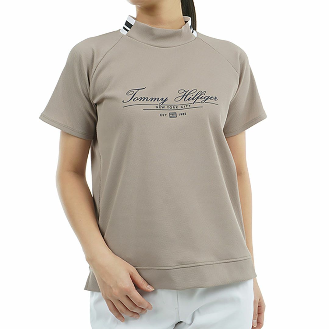 トミー ヒルフィガー ゴルフ Tommy Hilfiger Golf レディース レディース クラシックロゴ 半袖モックネックシャツ THLA504 詳細3