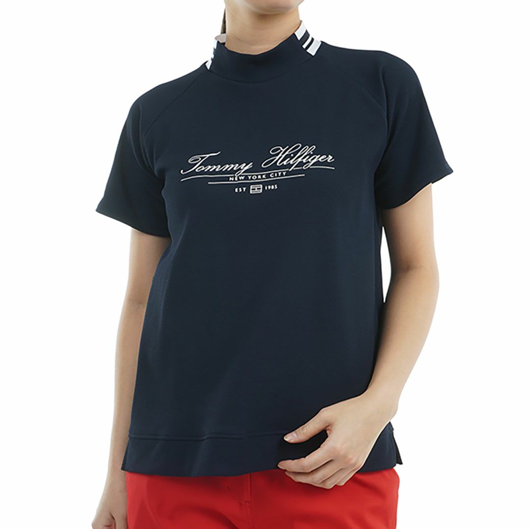 トミー ヒルフィガー ゴルフ Tommy Hilfiger Golf レディース レディース クラシックロゴ 半袖モックネックシャツ THLA504 詳細4