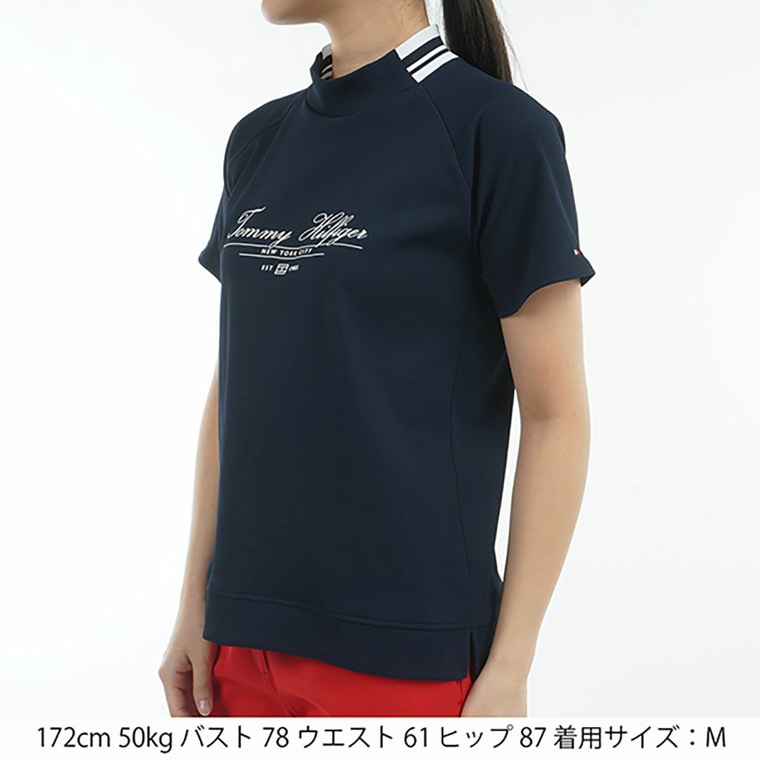 トミー ヒルフィガー ゴルフ Tommy Hilfiger Golf レディース レディース クラシックロゴ 半袖モックネックシャツ THLA504 詳細18