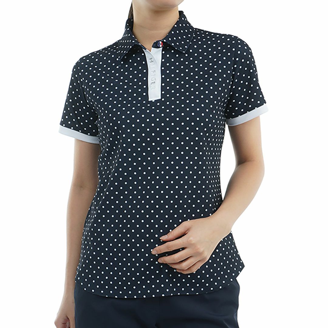 トミー ヒルフィガー ゴルフ Tommy Hilfiger Golf レディース レディース ドット&フラワープリント 半袖シャツ THLA506 詳細3