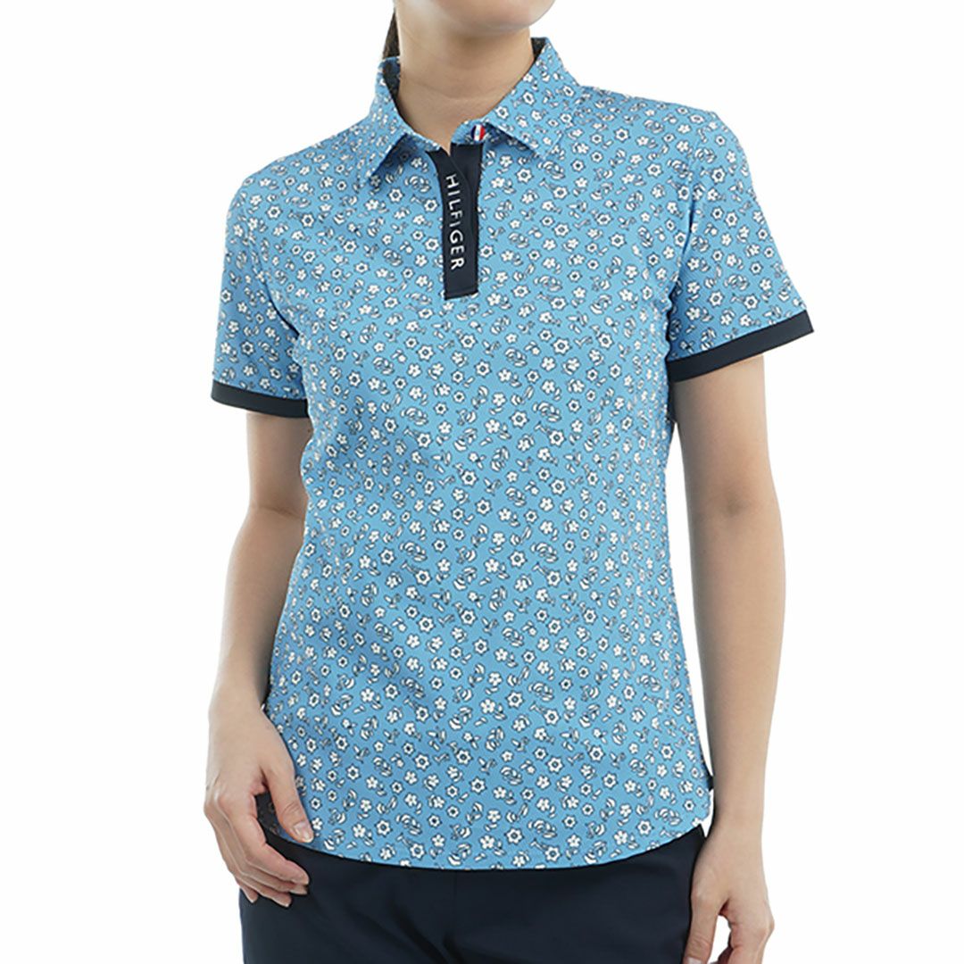 トミー ヒルフィガー ゴルフ Tommy Hilfiger Golf レディース レディース ドット&フラワープリント 半袖シャツ THLA506 詳細4