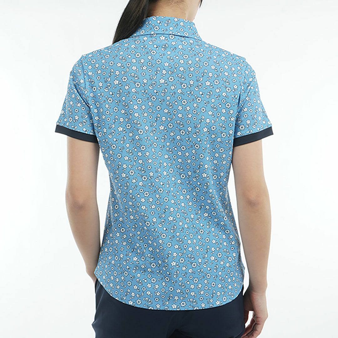 トミー ヒルフィガー ゴルフ Tommy Hilfiger Golf レディース レディース ドット&フラワープリント 半袖シャツ THLA506 詳細18