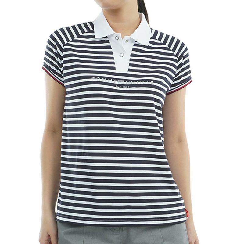 トミー ヒルフィガー ゴルフ Tommy Hilfiger Golf レディース レディース フロントロゴ フレンチスリーブポロシャツ THLA511 詳細1