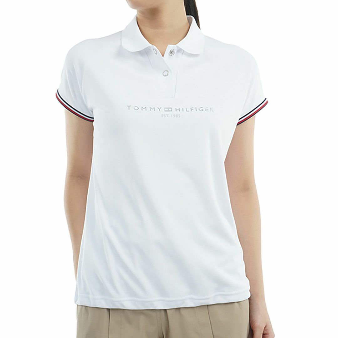 トミー ヒルフィガー ゴルフ Tommy Hilfiger Golf レディース レディース フロントロゴ フレンチスリーブポロシャツ THLA511 詳細2