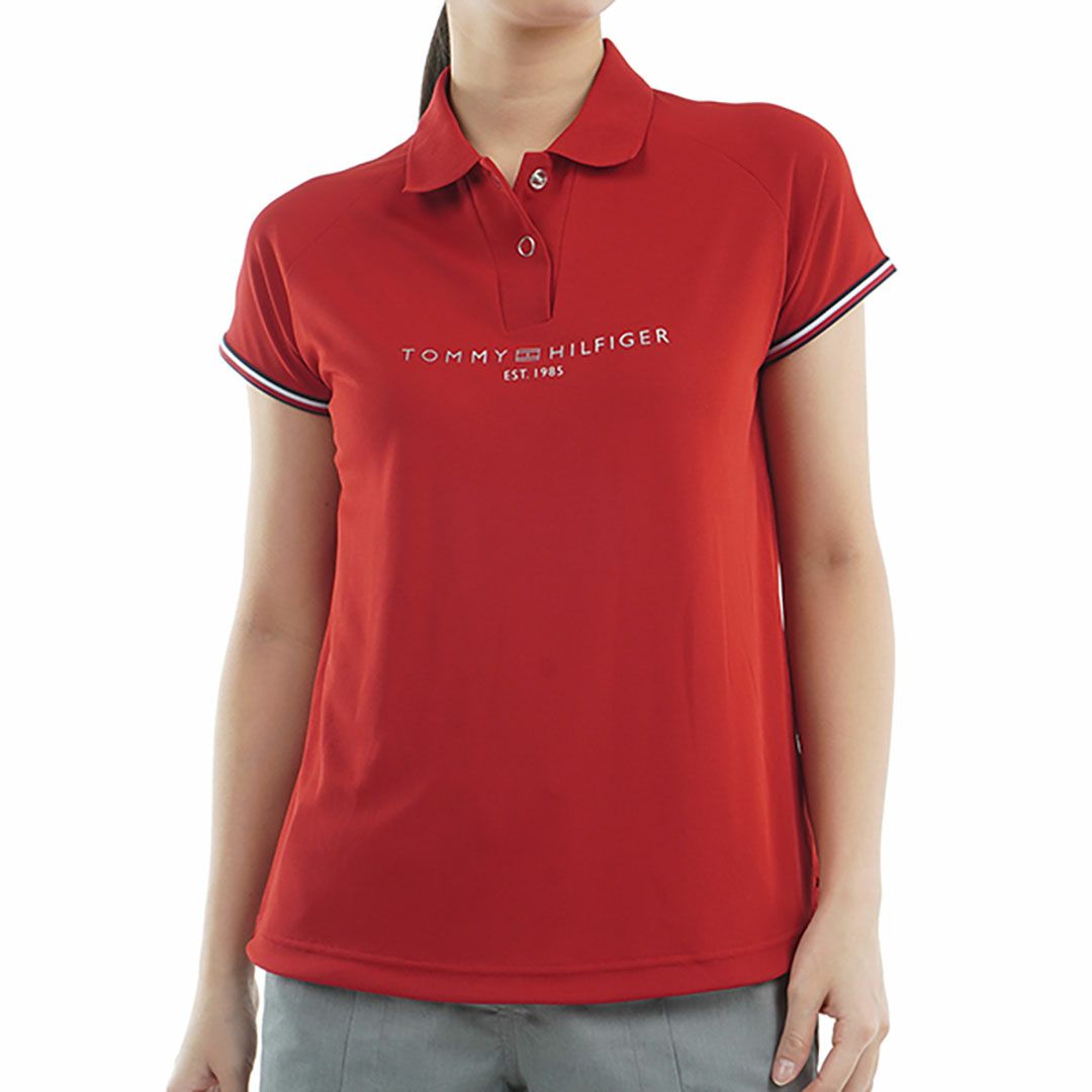 トミー ヒルフィガー ゴルフ Tommy Hilfiger Golf レディース レディース フロントロゴ フレンチスリーブポロシャツ THLA511 詳細4