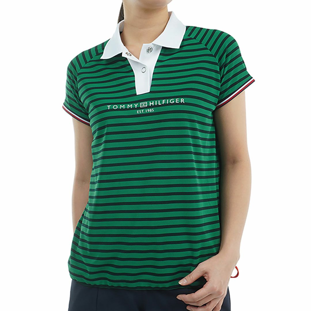 トミー ヒルフィガー ゴルフ Tommy Hilfiger Golf レディース レディース フロントロゴ フレンチスリーブポロシャツ THLA511 詳細5