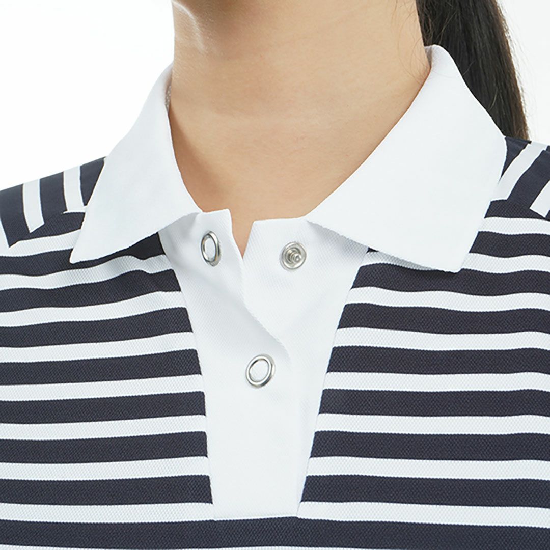 トミー ヒルフィガー ゴルフ Tommy Hilfiger Golf レディース レディース フロントロゴ フレンチスリーブポロシャツ THLA511 詳細13