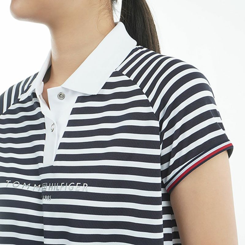 トミー ヒルフィガー ゴルフ Tommy Hilfiger Golf レディース レディース フロントロゴ フレンチスリーブポロシャツ THLA511 詳細15