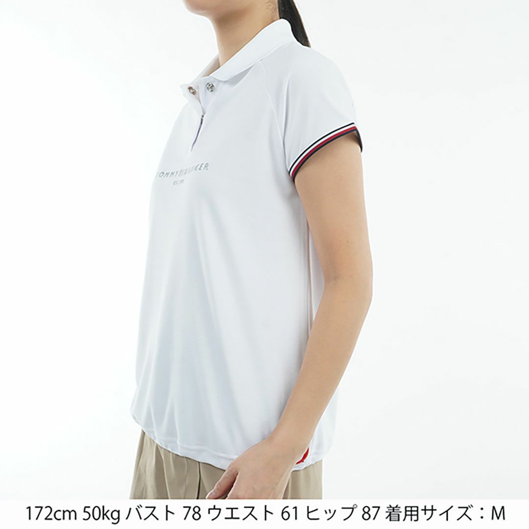 トミー ヒルフィガー ゴルフ Tommy Hilfiger Golf レディース レディース フロントロゴ フレンチスリーブポロシャツ THLA511 詳細16
