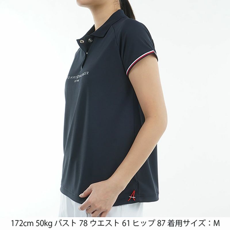 トミー ヒルフィガー ゴルフ Tommy Hilfiger Golf レディース レディース フロントロゴ フレンチスリーブポロシャツ THLA511 詳細18