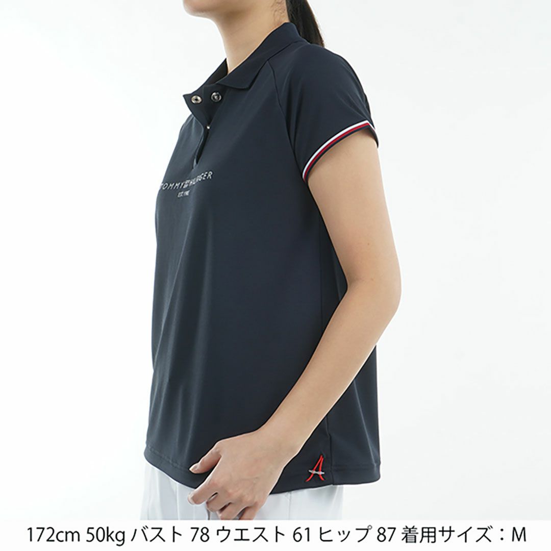 トミー ヒルフィガー ゴルフ Tommy Hilfiger Golf レディース レディース フロントロゴ フレンチスリーブポロシャツ THLA511 詳細18