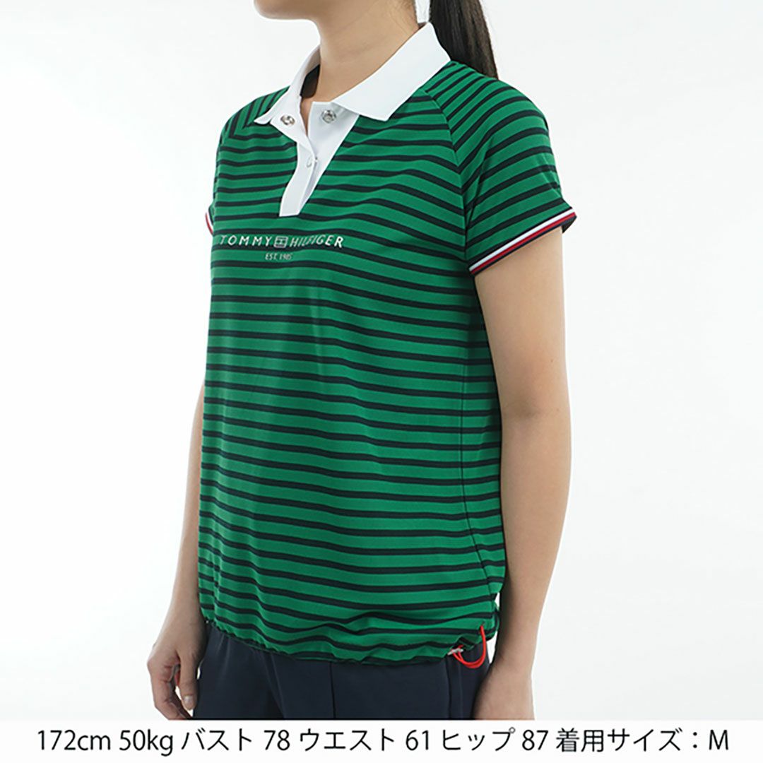 トミー ヒルフィガー ゴルフ Tommy Hilfiger Golf レディース レディース フロントロゴ フレンチスリーブポロシャツ THLA511 詳細22