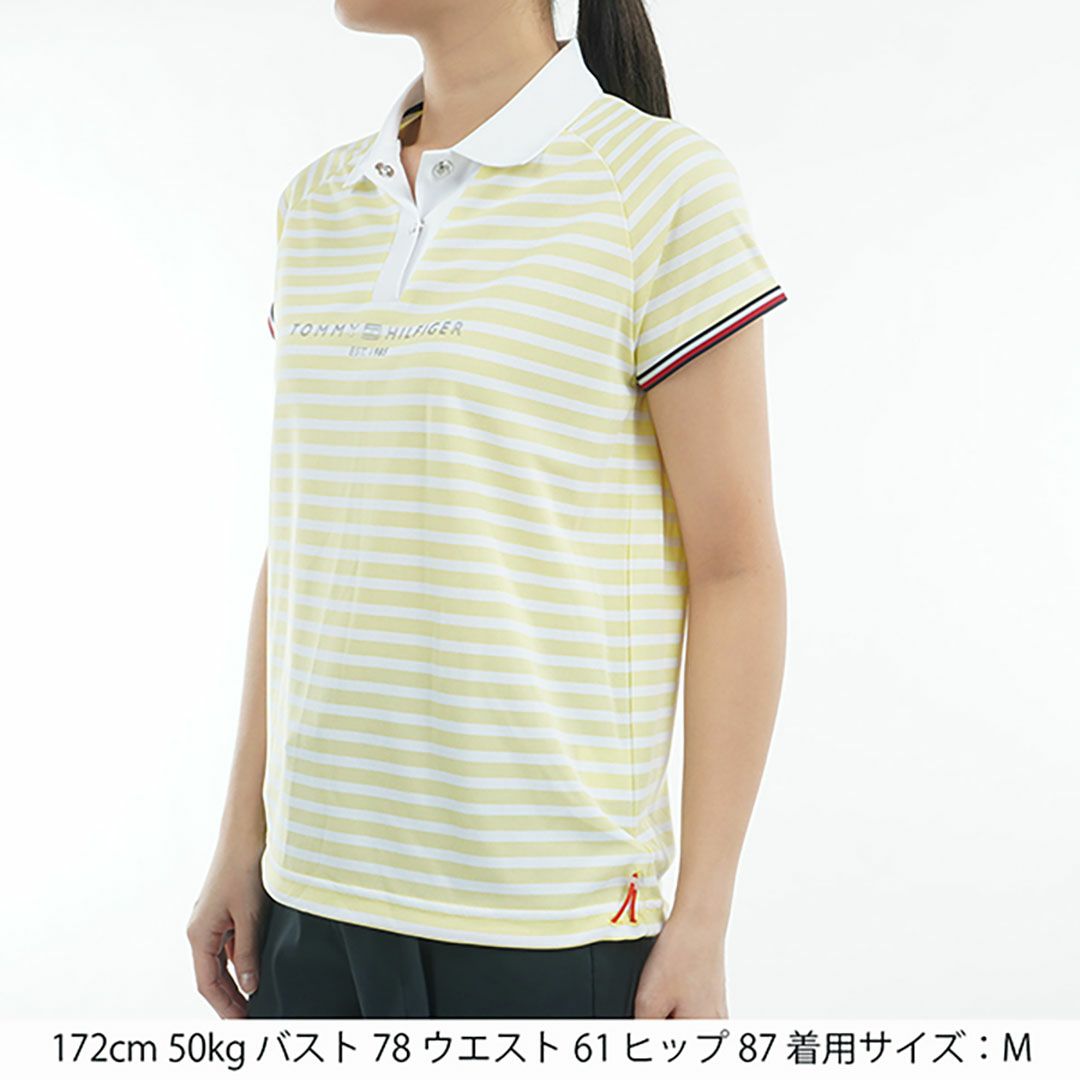 トミー ヒルフィガー ゴルフ Tommy Hilfiger Golf レディース レディース フロントロゴ フレンチスリーブポロシャツ THLA511 詳細24