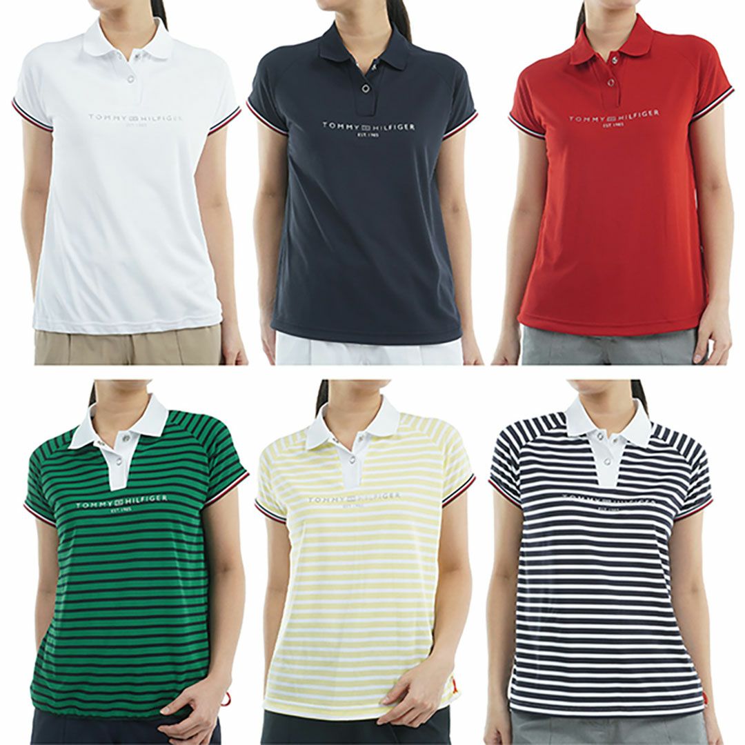 トミー ヒルフィガー ゴルフ Tommy Hilfiger Golf レディース レディース フロントロゴ フレンチスリーブポロシャツ THLA511 詳細26