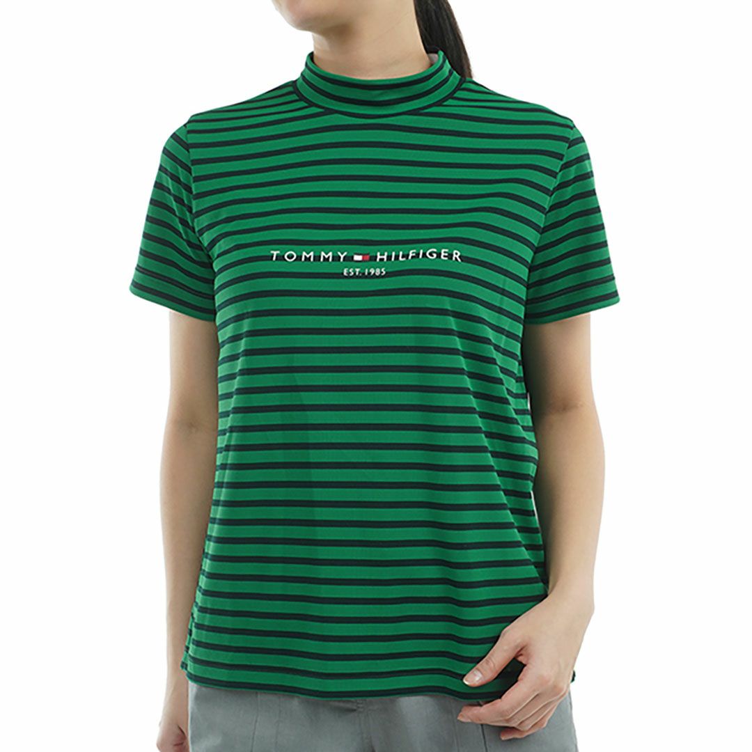 トミー ヒルフィガー ゴルフ Tommy Hilfiger Golf レディース レディース フロントロゴ 半袖モックネックシャツ THLA512 詳細1