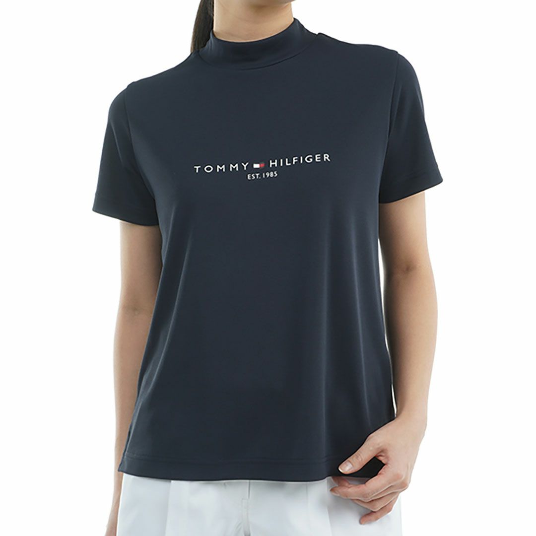 トミー ヒルフィガー ゴルフ Tommy Hilfiger Golf レディース レディース フロントロゴ 半袖モックネックシャツ THLA512 詳細3
