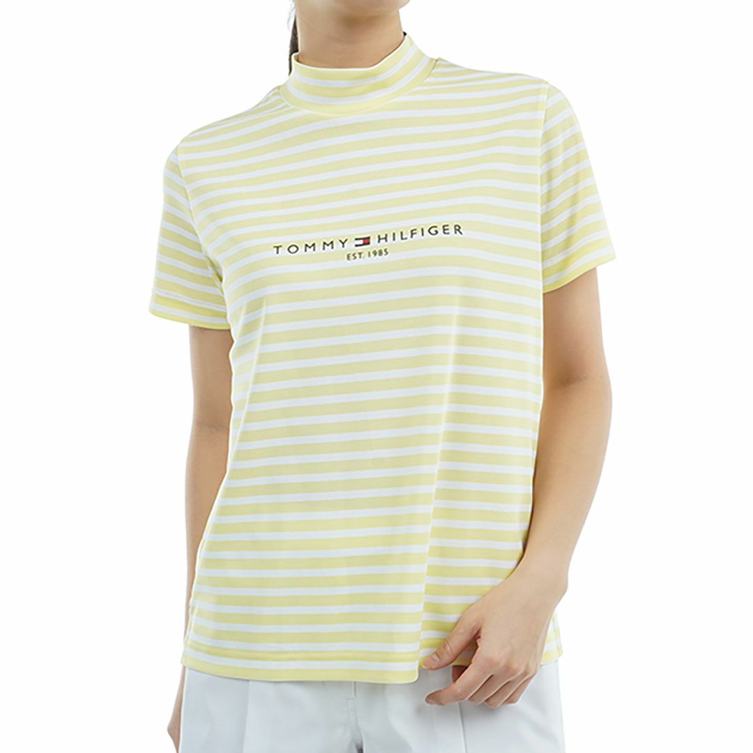 トミー ヒルフィガー ゴルフ Tommy Hilfiger Golf レディース レディース フロントロゴ 半袖モックネックシャツ THLA512 詳細5