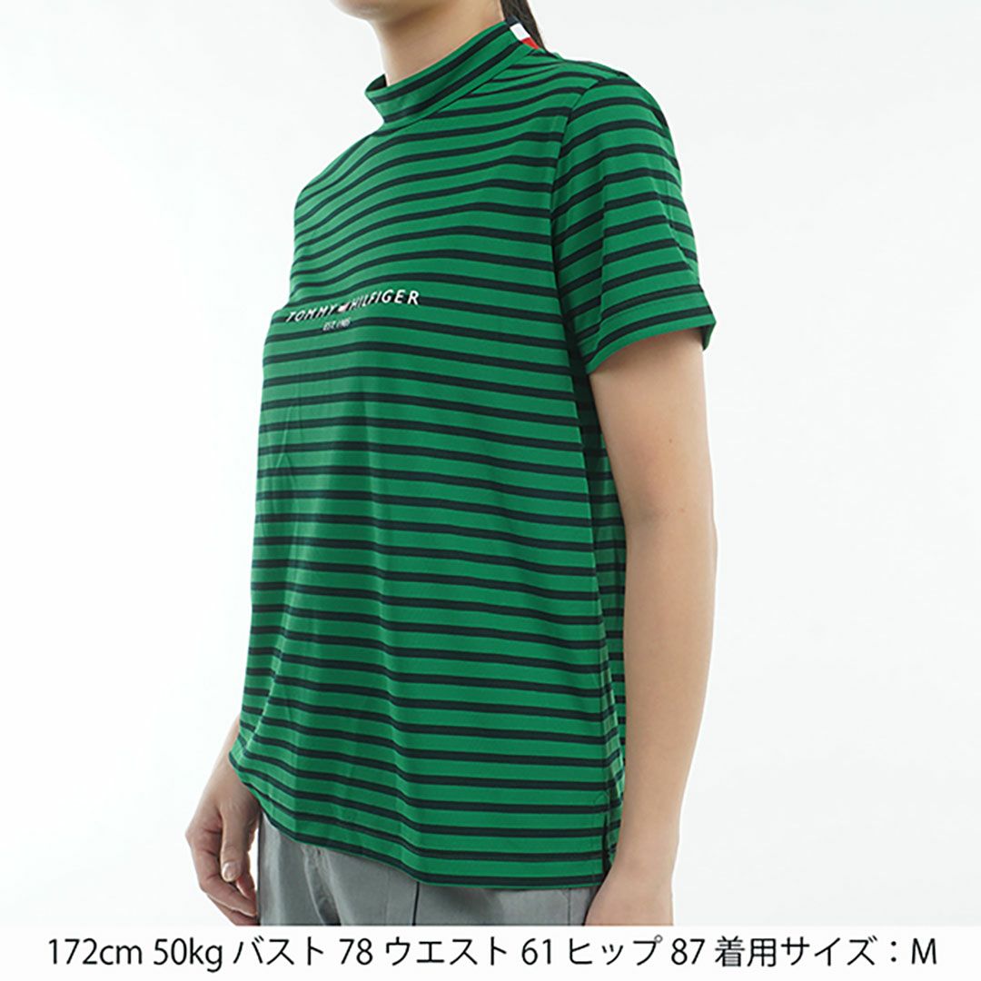 トミー ヒルフィガー ゴルフ Tommy Hilfiger Golf レディース レディース フロントロゴ 半袖モックネックシャツ THLA512 詳細7