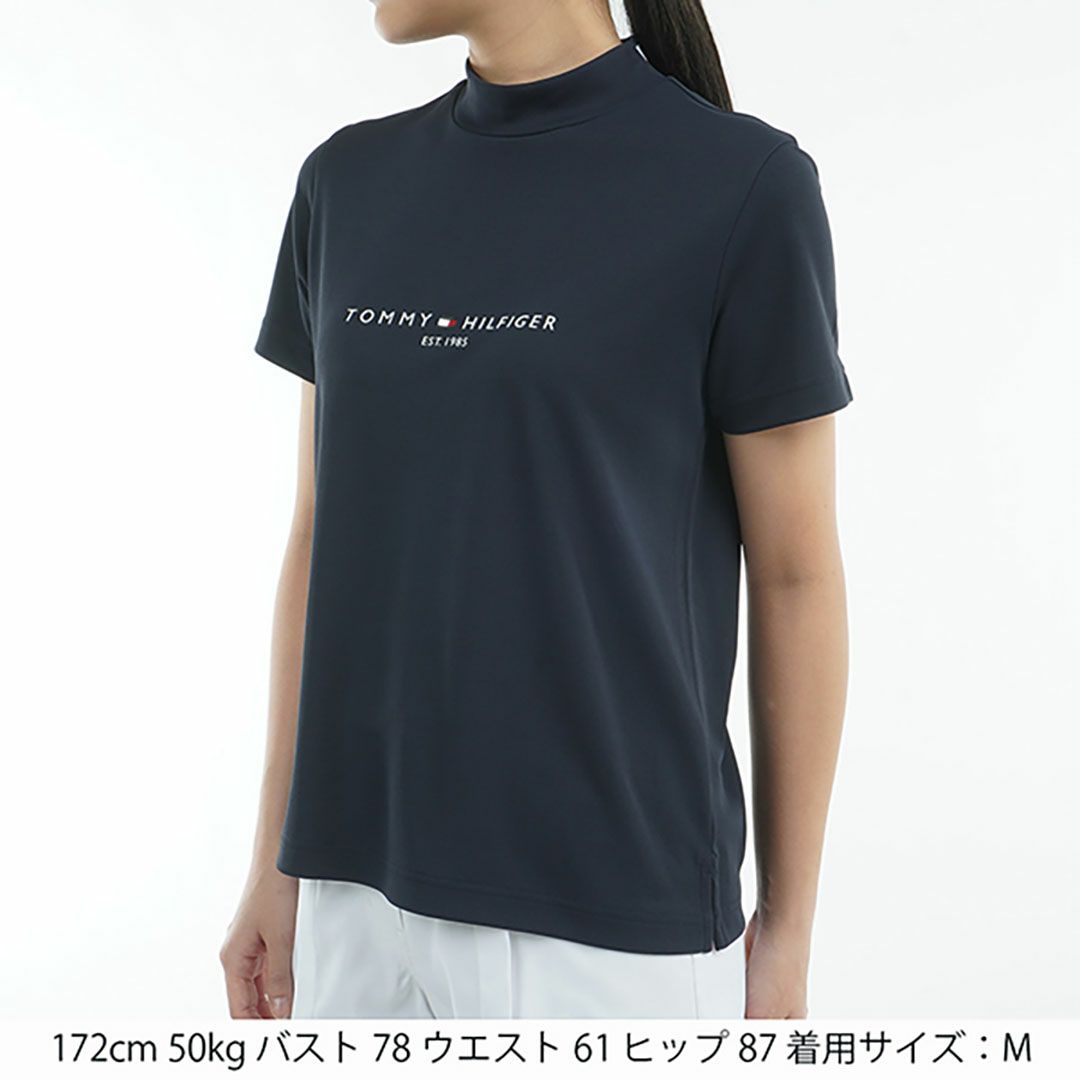 トミー ヒルフィガー ゴルフ Tommy Hilfiger Golf レディース レディース フロントロゴ 半袖モックネックシャツ THLA512 詳細17