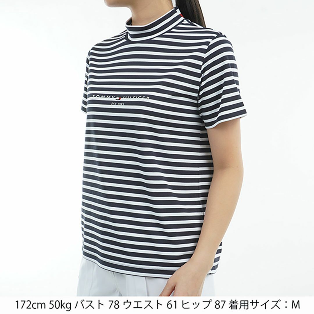 トミー ヒルフィガー ゴルフ Tommy Hilfiger Golf レディース レディース フロントロゴ 半袖モックネックシャツ THLA512 詳細24