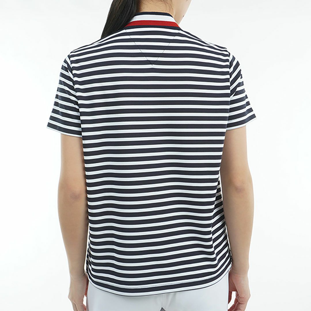 トミー ヒルフィガー ゴルフ Tommy Hilfiger Golf レディース レディース フロントロゴ 半袖モックネックシャツ THLA512 詳細25