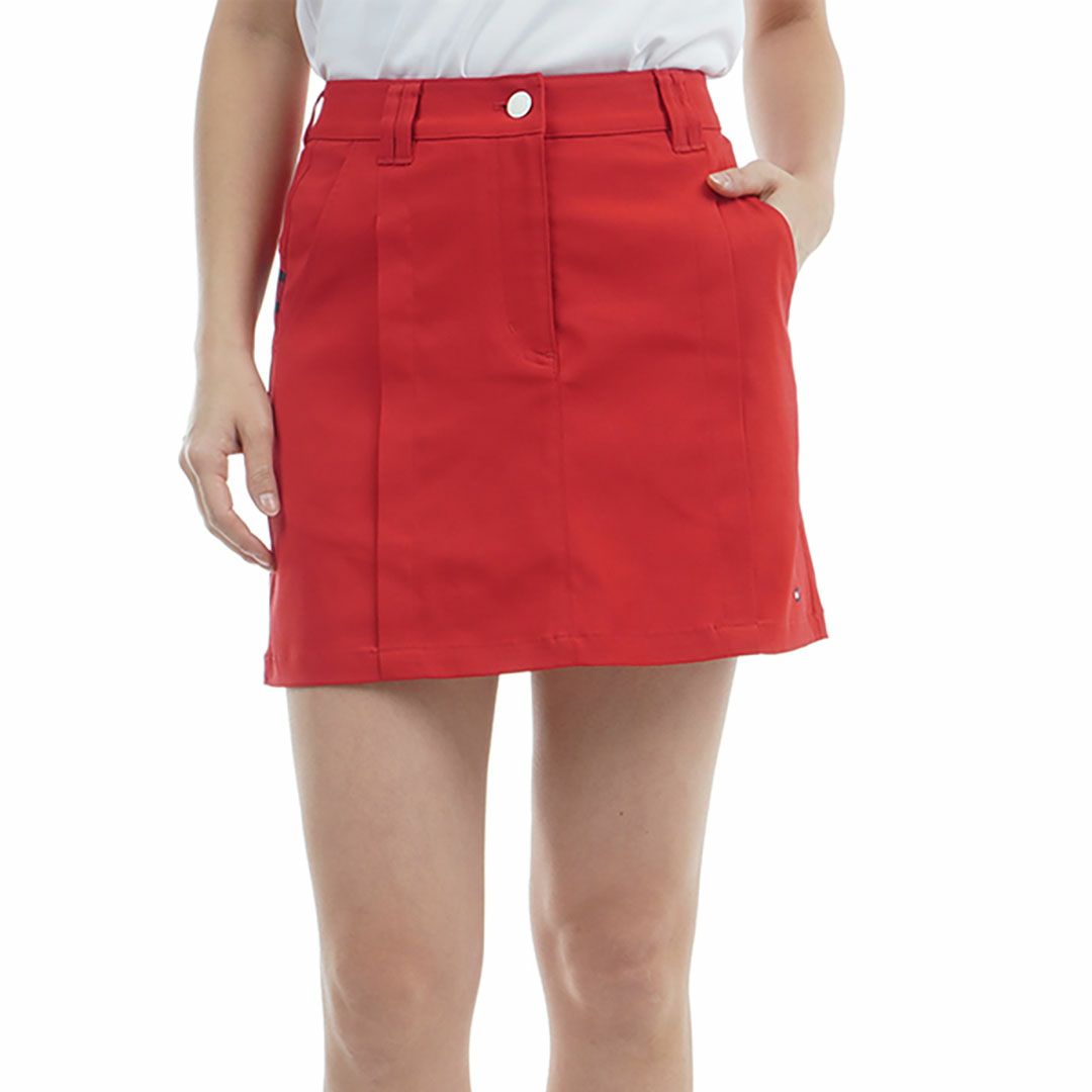 トミー ヒルフィガー ゴルフ Tommy Hilfiger Golf レディース レディース バックプリント ツイルスカート THLA514 詳細1