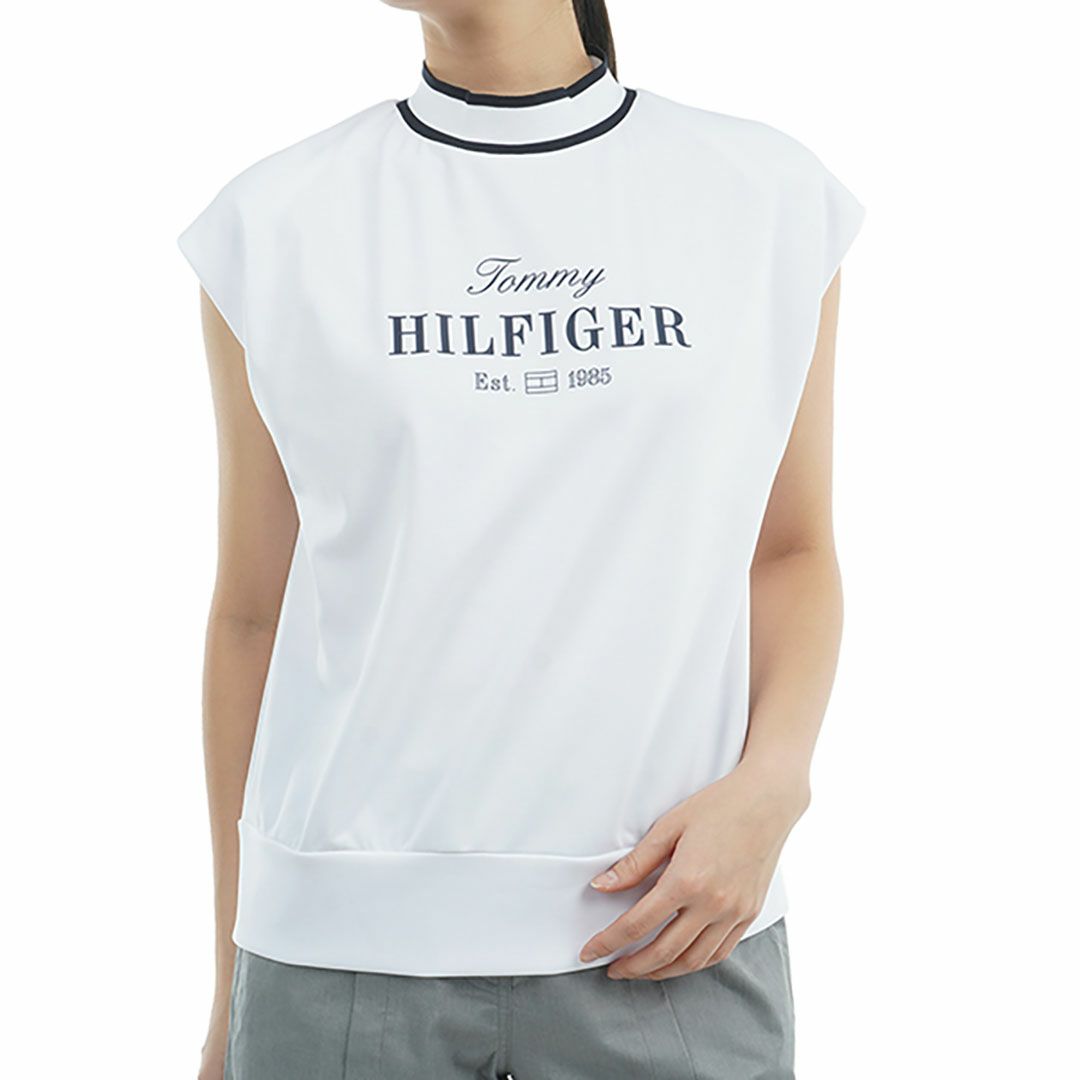 トミー ヒルフィガー ゴルフ Tommy Hilfiger Golf レディース レディース フレンチスリーブ コクーンモックネックシャツ THLA515 詳細1