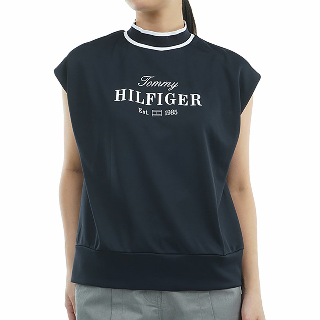 トミー ヒルフィガー ゴルフ Tommy Hilfiger Golf レディース レディース フレンチスリーブ コクーンモックネックシャツ THLA515 詳細2