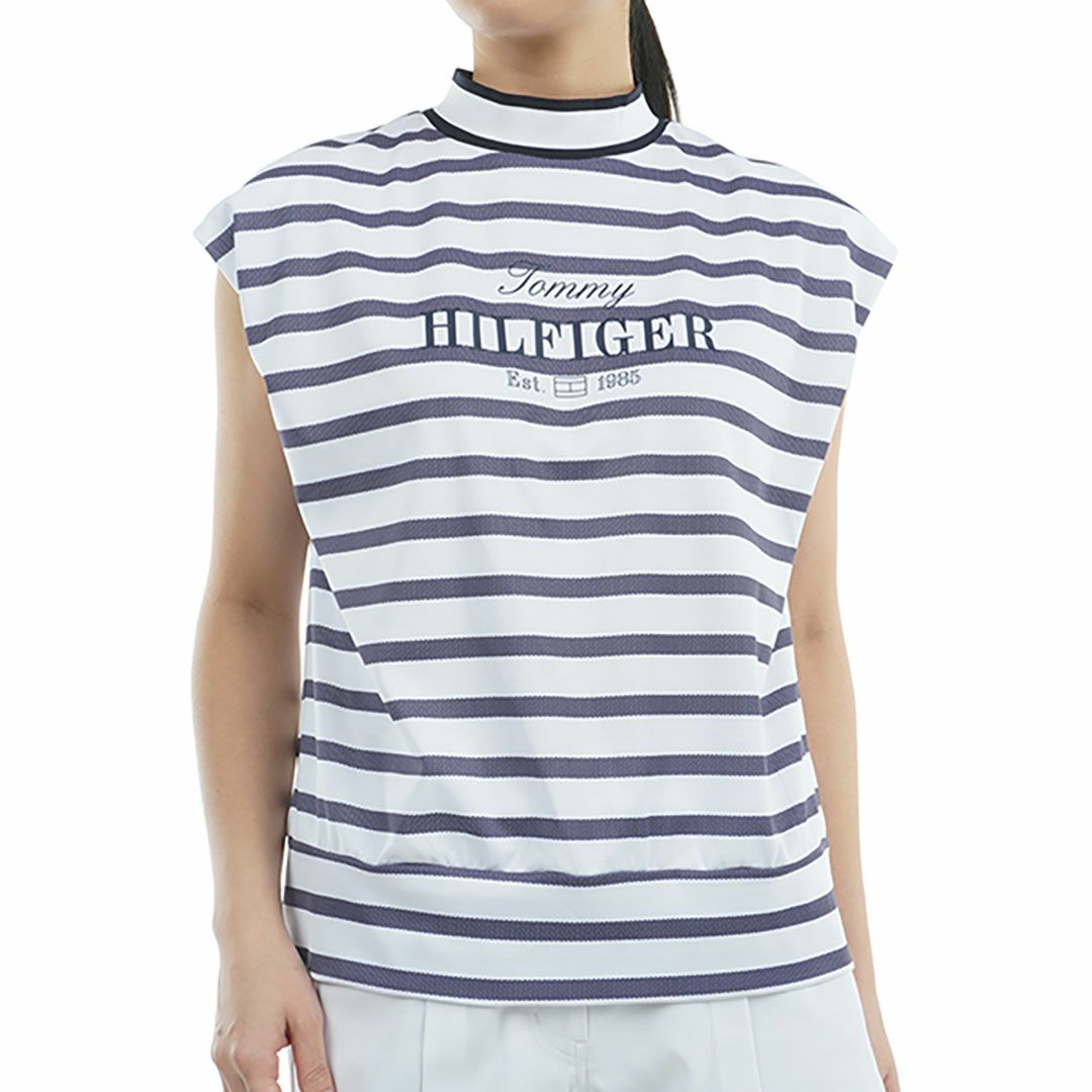 トミー ヒルフィガー ゴルフ Tommy Hilfiger Golf レディース レディース フレンチスリーブ コクーンモックネックシャツ THLA515 詳細4