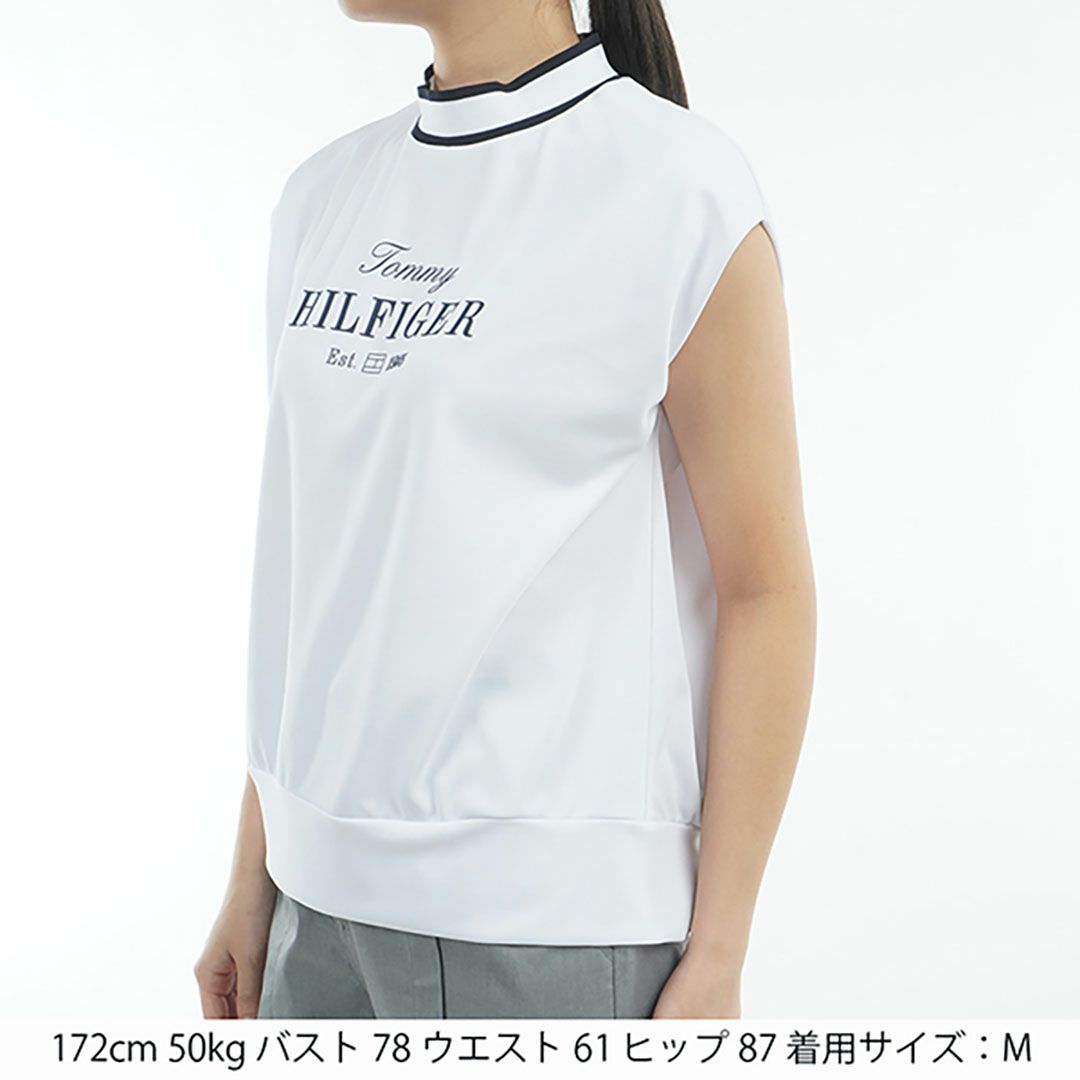 トミー ヒルフィガー ゴルフ Tommy Hilfiger Golf レディース レディース フレンチスリーブ コクーンモックネックシャツ THLA515 詳細5