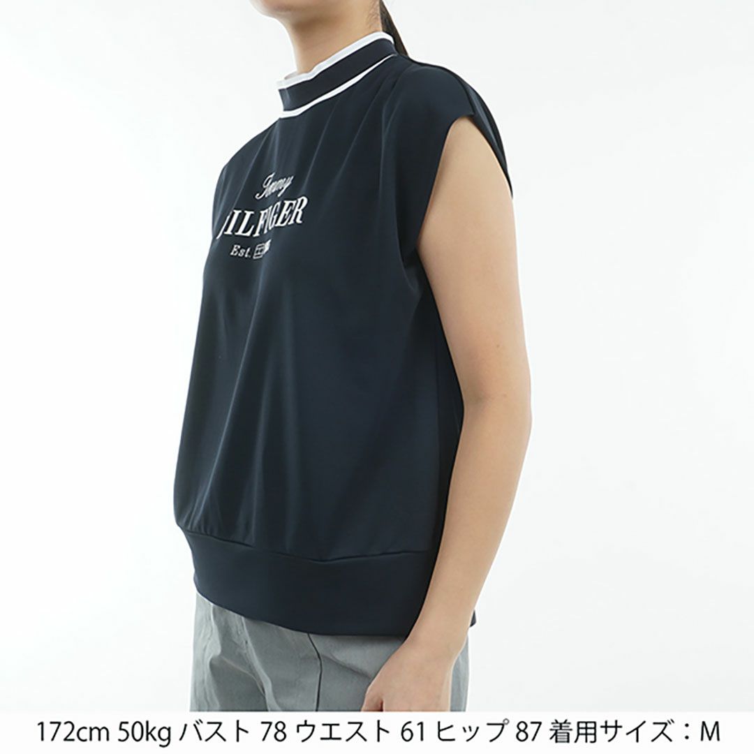 トミー ヒルフィガー ゴルフ Tommy Hilfiger Golf レディース レディース フレンチスリーブ コクーンモックネックシャツ THLA515 詳細15