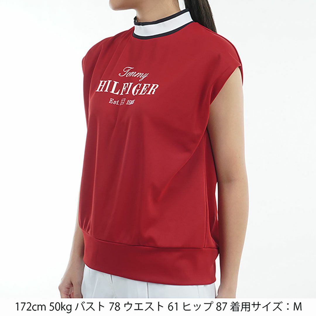 トミー ヒルフィガー ゴルフ Tommy Hilfiger Golf レディース レディース フレンチスリーブ コクーンモックネックシャツ THLA515 詳細17