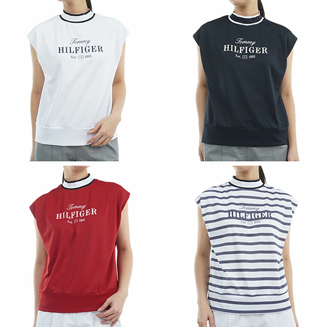 トミー ヒルフィガー ゴルフ Tommy Hilfiger Golf レディース レディース フレンチスリーブ コクーンモックネックシャツ THLA515 詳細21