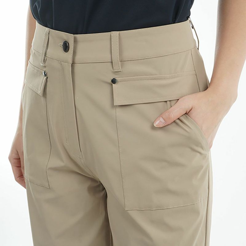 新品タグ付き　トミーヒルフィガー　ゴルフウェア　レディース　パンツ　M ベージュ 30％OFF】[トミー ヒルフィガー ゴルフ]レディース フロント