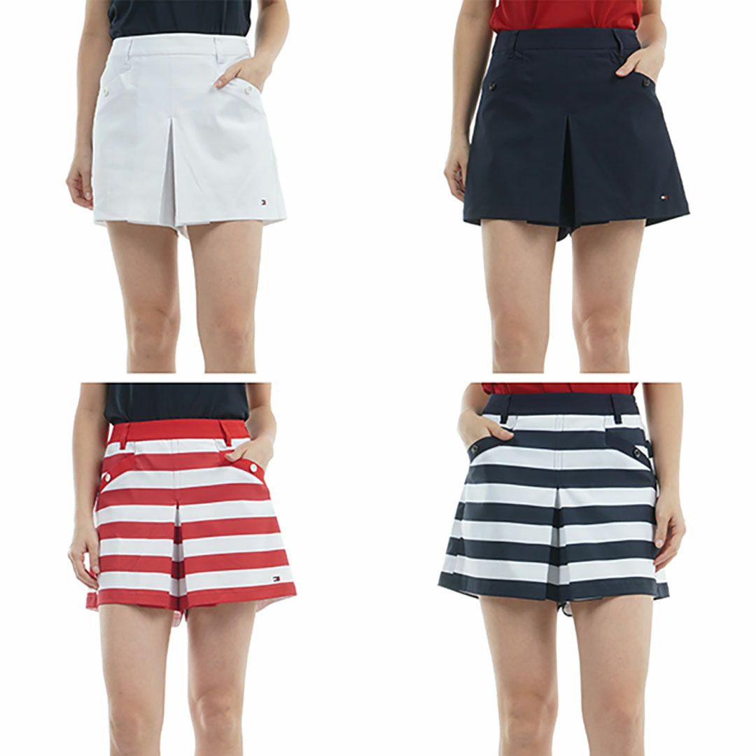 トミー ヒルフィガー ゴルフ Tommy Hilfiger Golf レディース レディース ボックスプリーツ マリンキュロット THLA518 詳細20